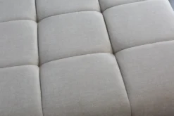 Extravaganter Hocker ELEGANCIA 110cm champagner beige Vogue Velours Samt Ziersteppung