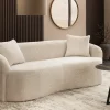 Extravagantes Sofa ELEMENTAL 180cm champagner beige Feinstrick Bouclé 2-Sitzer