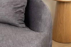 Extravagantes Sofa ELEMENTAL 180cm graphit grau Samt 2-Sitzer Couch organische Form