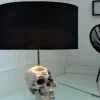 Extravagante Tischlampe SKULL 44cm schwarz Totenkopf Tischleuchte