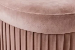 Faltbare Polsterbank ÉLAN 80cm rosa Samt Sitzbank mit Stauraum
