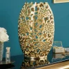 Filigrane Design Vase ABSTRACT LEAF gold 40cm Handarbeit