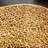 Filigraner Design Couchtisch ABSTRACT LEAF 130cm gold Handarbeit
