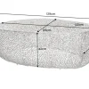 Filigraner Design Couchtisch ABSTRACT LEAF 130cm silber Handarbeit