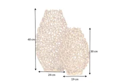 Filigranes Vasen 2er Set ABSTRACT LEAF 40cm gold Handarbeit