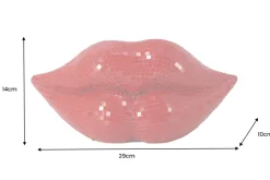 Glamouröse Deko-Figur DISCO LIP 30cm rot Glas-Mosaik-Design handmade