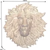 Goldene Wanddeko WILDLIFE LION 35cm gold Metall Löwenkopf-Skulptur handmade