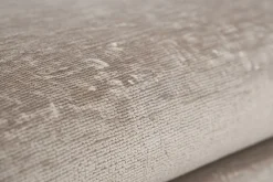 Großer Hocker SOHO 100cm beige Chenillestoff Polsterhocker mit Wellenunterfederung