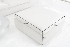 Großer Hussenhocker HEAVEN 100cm natur Leinenstoff