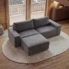 Großes Sofa LOFT 210cm grau Vogue Velours Samt 3-Sitzer Couch Taschenfederkern