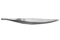 Handgearbeitete Deko Schale SILVER LEAF 60cm silber Aluminium