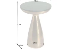 Handgearbeiteter Beistelltisch ELEMENTS 60cm gold grün Marmor rund