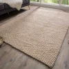 Handgearbeiteter Teppich WOOL 240x160cm beige aus Wolle