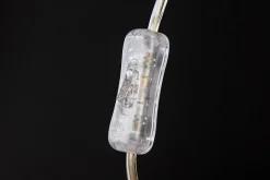Handgearbeitete Tischlampe GATSBY 50cm natur weiß Weiden- und Kiefernholz