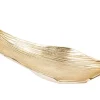 Handgefertigte Deko Schale ABSTRACT LEAF 65cm gold Aluminium