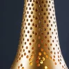 Handgefertigte Hängelampe ORIENT LIVING 50cm gold Eisen Tropfenform
