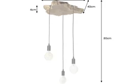 Handgefertigte Hängeleuchte HYPNOTIC 50cm natur Longan Massivholz