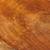Handgefertigte Tischlampe HYPNOTIC 50cm natur Teakholz beige mit Leinenschirm