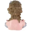Handgefertigte Tischlampe LADY 60cm mehrfarbig Büste mit Lampenkugel