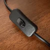 Handgefertigte Tischlampe PURE NATURE 45cm Eisenholz mit Baumwollschirm