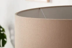 Handmade Stehlampe ROUSILIQUE 180cm beige Treibholzlampe Leinenschirm Baumstamm