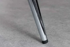 Höhenverstellbarer Barhocker INDUSTRIAL Chrom silber schwarz Metall rund drehbar