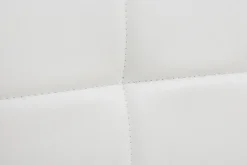 Höhenverstellbarer Barhocker MODENA weiß Kunstleder schwarz mit Lehne drehbar