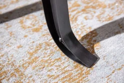 Höhenverstellbarer Beistelltisch ENGINEER 50cm Mangoholz Industrial Design massiv rund Eisen