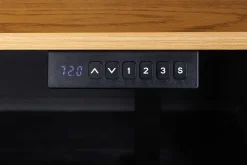 Höhenverstellbarer Schreibtisch OAK DESK 140cm natur Eiche-Design schwarzes Metallgestell
