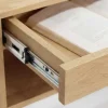 Hängender Nachttisch PURE 50cm natur Mangoholz cream finish Wandregal Schublade