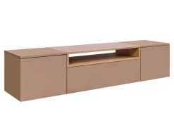 Hängendes TV-Board LOFT 160cm natur grau beige greige drei Fächer mit Schublade