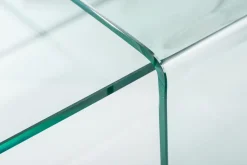 Hochwertiges 2er Set Glas Couchtisch FANTOME 100cm transparent