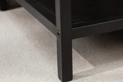 Industrial Bücherregal SLIM LINE 185x114cm Esche schwarz sechs Regalböden