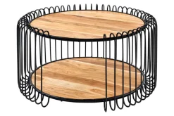 Industrial Couchtisch TRUE ELEMENTS 70cm natur Akazie Massivholz
