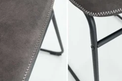 Industrial Design Stuhl DJANGO vintage grau mit Eisengestell