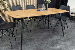 Industrial Esstisch APARTMENT 140cm natur Wildeiche schwarzes Metallgestell