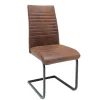 Industrial Freischwinger Stuhl APARTMENT antik braun mit Metallgestell