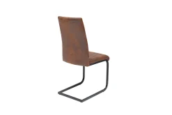 Industrial Freischwinger Stuhl APARTMENT antik braun mit Metallgestell