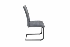 Industrial Freischwinger Stuhl APARTMENT antik grau mit Metallgestell