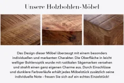 Industrial Konsolentisch INDUSTRIAL 120cm Mango mit schwarzen Beinen