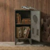 Industrial Schrank NAUTILUS 85cm natur grau Metall Massivholz Vintage Spind