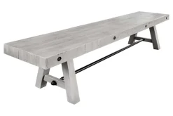 Industrial Sitzbank FINCA 200cm grau Pinie recyceltes Massivholz Eisen