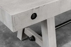 Industrial Sitzbank FINCA 200cm grau Pinie recyceltes Massivholz Eisen
