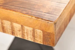Industrial Sitzbank IRON CRAFT 160cm Mangoholz mit schwarzen X-Beinen
