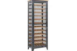 Industrial Weinschrank BODEGA 184cm recyceltes Pinienholz natur Weinregal für 72 Flaschen