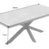 In- und Outdoor Esstisch GALAXIE 160cm hellgrau Keramik anthrazit Aluminium