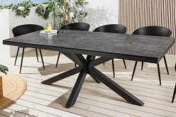 In- und Outdoor Esstisch GALAXIE 200cm anthrazit Keramik Aluminium wetterfest