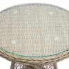 In- und Outdoor Garten-Set ELYSEE natur grau Polyrattan Aluminium inkl. Tisch Kissen