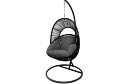In- und Outdoor Hängesessel AIR ROPE anthrazit schwarz inkl. Kissen