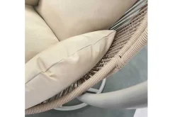 In- und Outdoor Hängesessel AIR ROPE beige greige inkl. Kissen